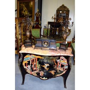 Coromandel Style  Chinese Lacquer Commode