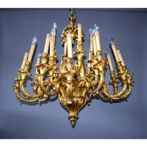 Large Chandelier From The Famous Brand "maison Lucien Gau"