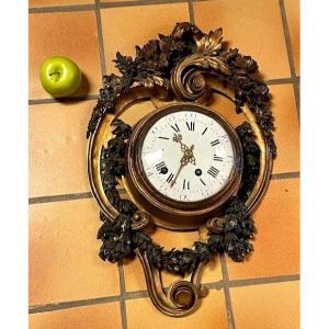 18th Centurycarved Wooden Wall Clock