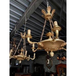 Pair Of Empire Style Chandeliers 