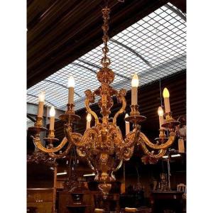 Mazarin Chandelier In Gilded Bronze