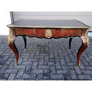 Bureau Plat En Marqueterie Boulle 