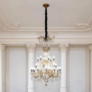 Lustre Monumental En Cristal De Baccarat