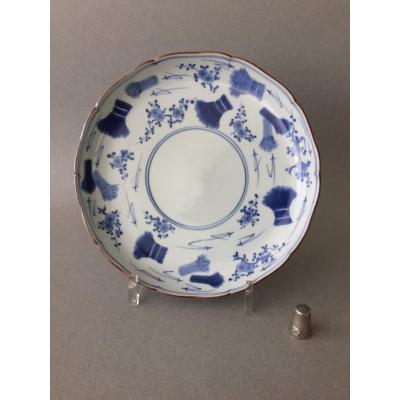Japanese: Blue And White Kakiemon Plate C1690/1730