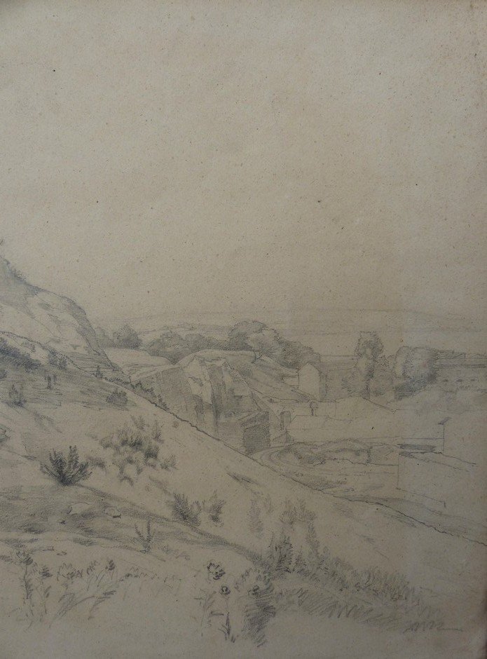 Dessin, La Butte Montmartre En 1841-photo-2