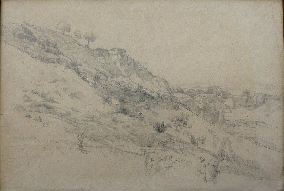 Dessin, La Butte Montmartre En 1841