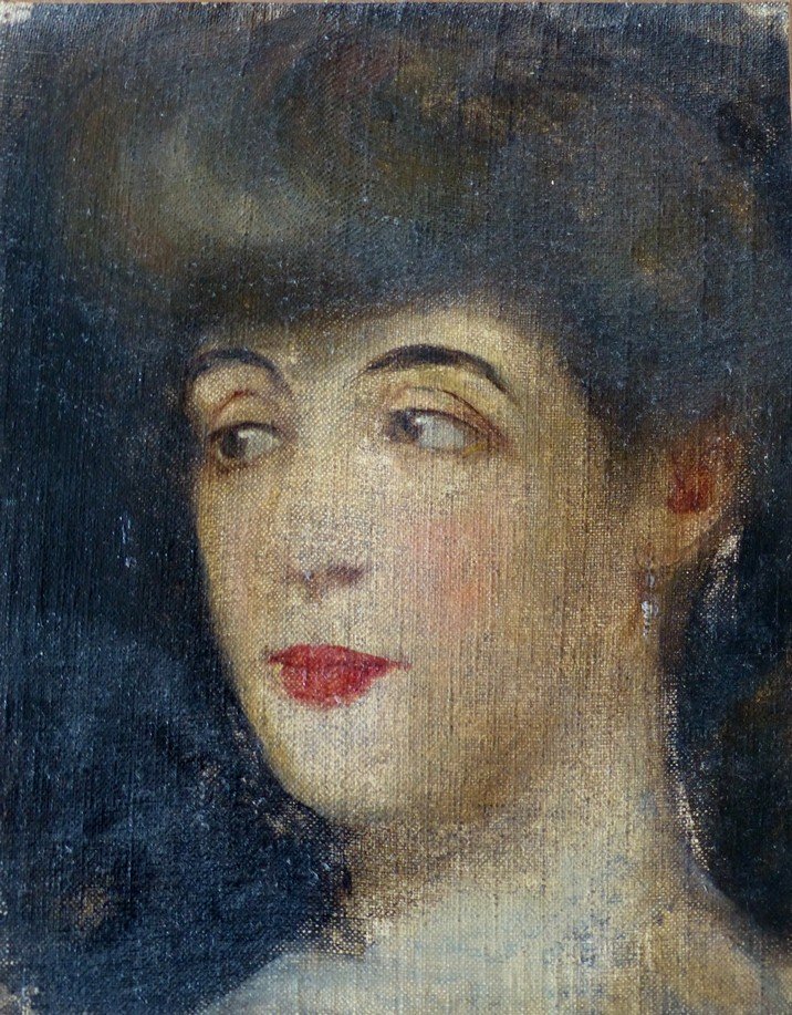 Portrait Of An Elegant Woman Around 1900