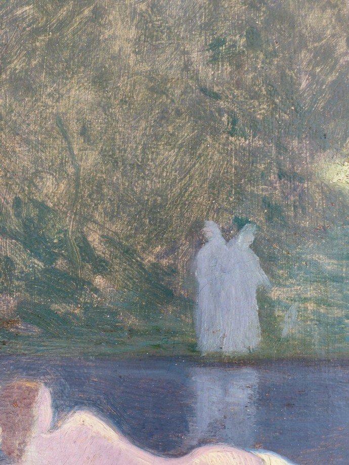 The Bathers, Symbolist School In The Style Of Alphonse Osbert-photo-3