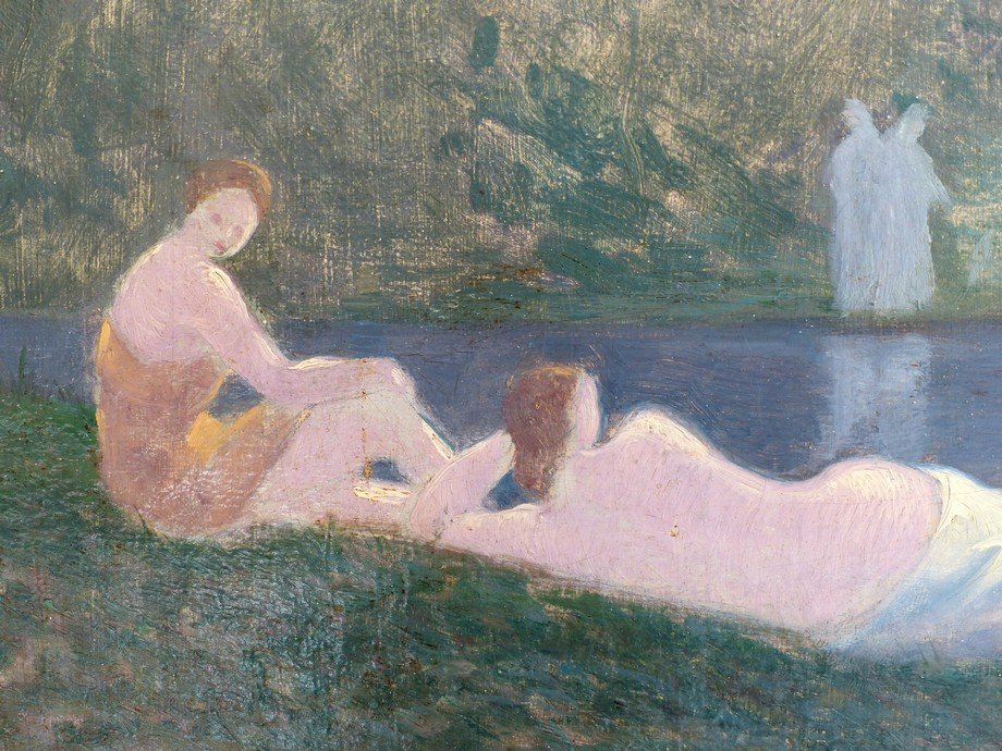 The Bathers, Symbolist School In The Style Of Alphonse Osbert-photo-4