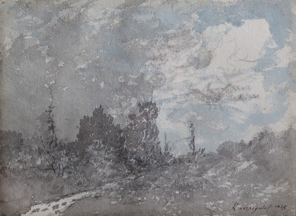 Henri Harpignies (1819-1916),  Paysage  de Bourgogne