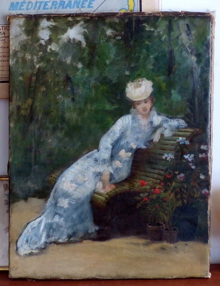 Impressionist School, The Young Girl On The Follower Bench By Berthe Morisot-photo-2