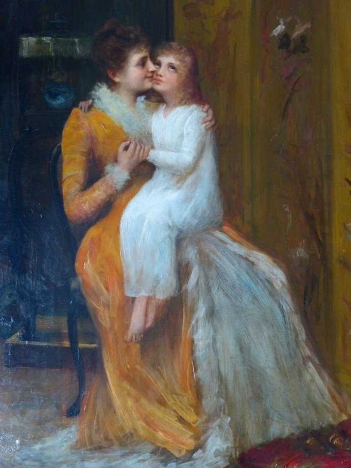 English Impressionist School, Mother And Child-photo-3