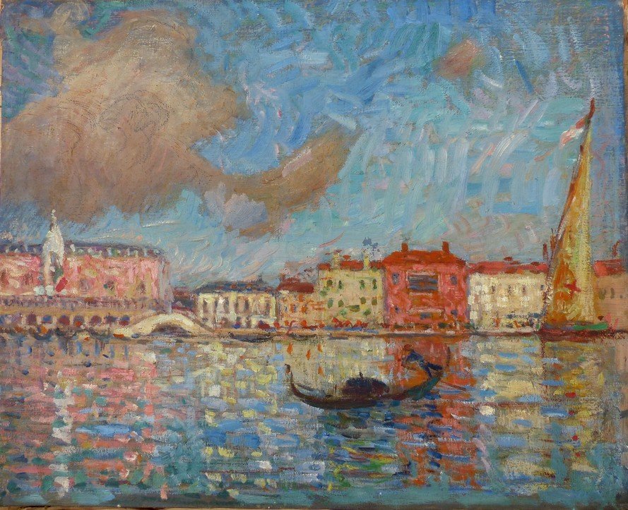 View Of Venice, Early 20th Century, Pointillist School