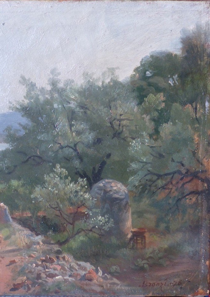 Antoine Bronzi  (1814-1895), Paysage De Provence-photo-1