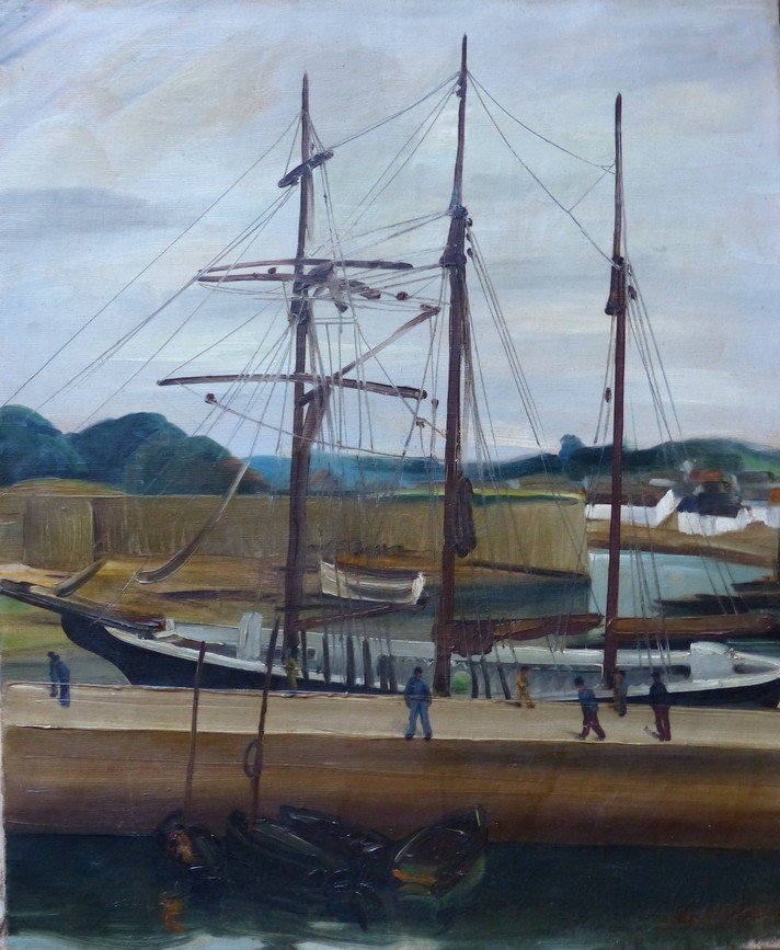 Voilier Au Port Par Marcel Gaillard