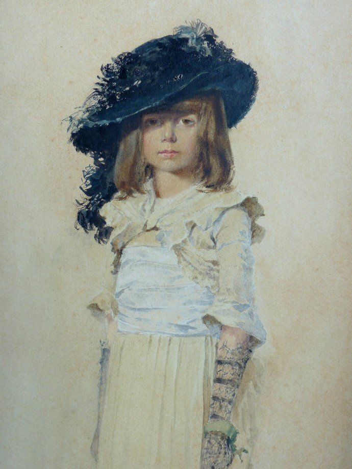 Young Girl With Hat, Late 19th Century-photo-2