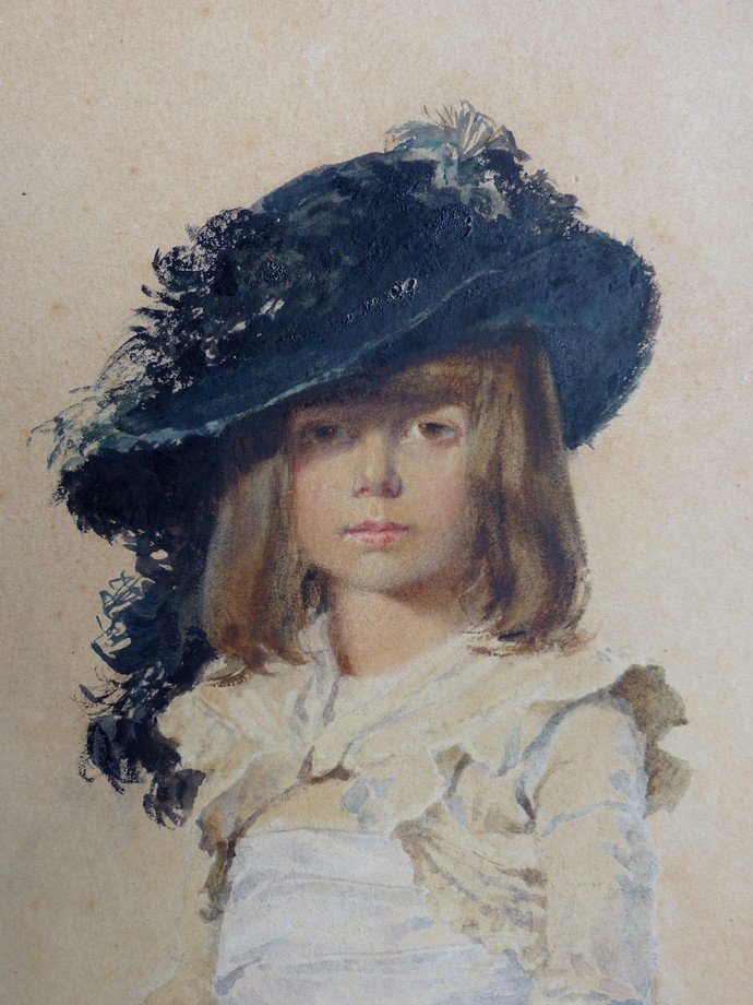 Young Girl With Hat, Late 19th Century-photo-3