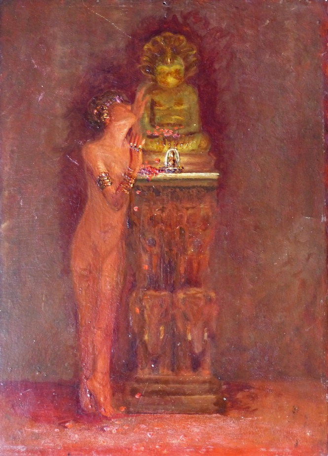 Adoration d'Une Divinité Asiatique Vers 1900