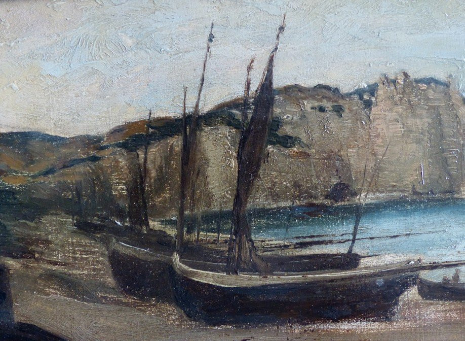 Les Falaises d'Etretat, Monogrammé "j.b"-photo-4