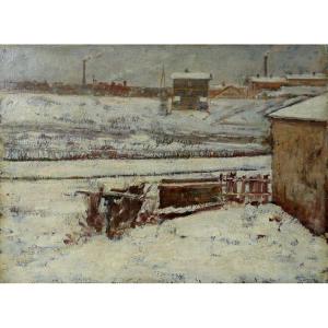 Impressionist Snow Landscape