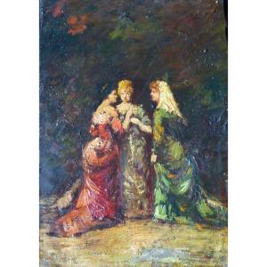 Les Trois Femmes, Entourage De Adolphe Monticelli 