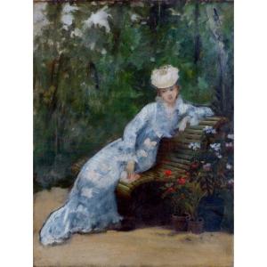 Ecole Impressionniste, La Jeune Fille Au Banc Suiveur De Berthe Morisot