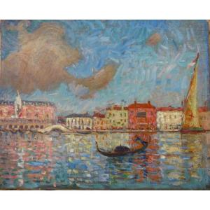 View Of Venice, Early 20th Century, Pointillist School