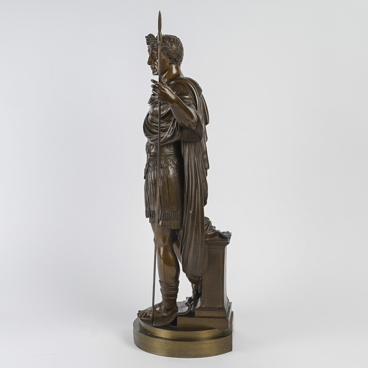 Caesar: Bronze Of The Grand Tour, Late 19th Century-photo-4