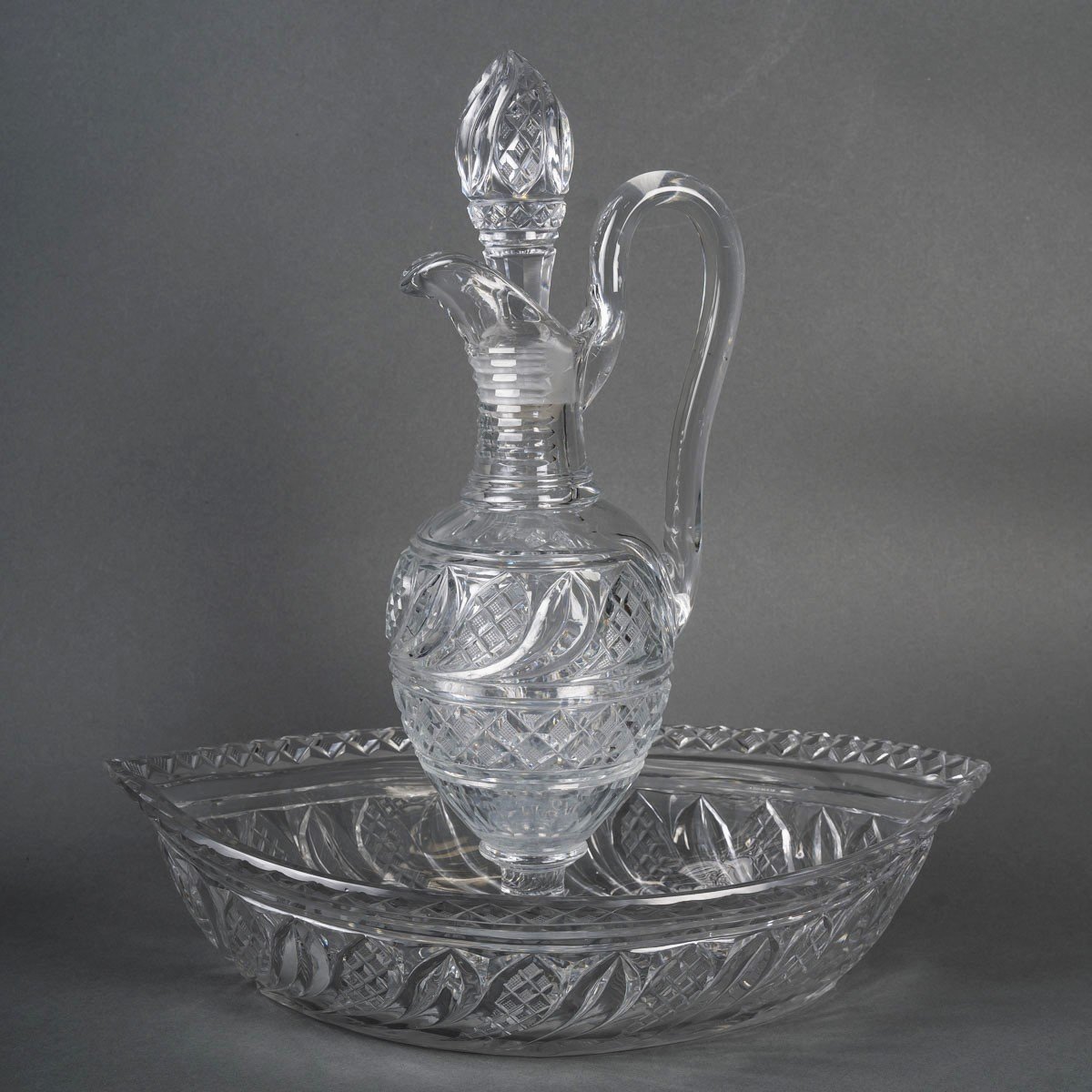  Baccarat Or Le Creusot: Ewer And Its Basin, Circa 1815