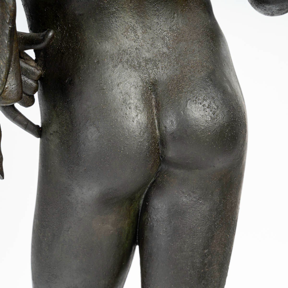 Bronze From The Grand Tour After Antiquity, Young Naked Ephebe Representing Narcissus.-photo-6