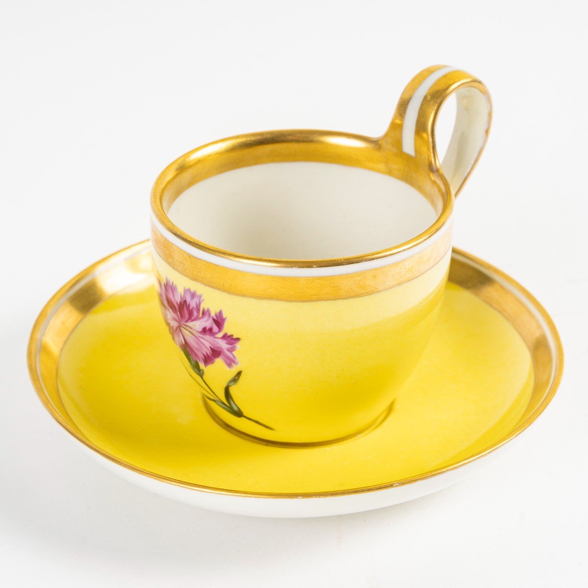 VIENNE : tasse et sa soucoupe au langage des fleurs datée de 1824-photo-2