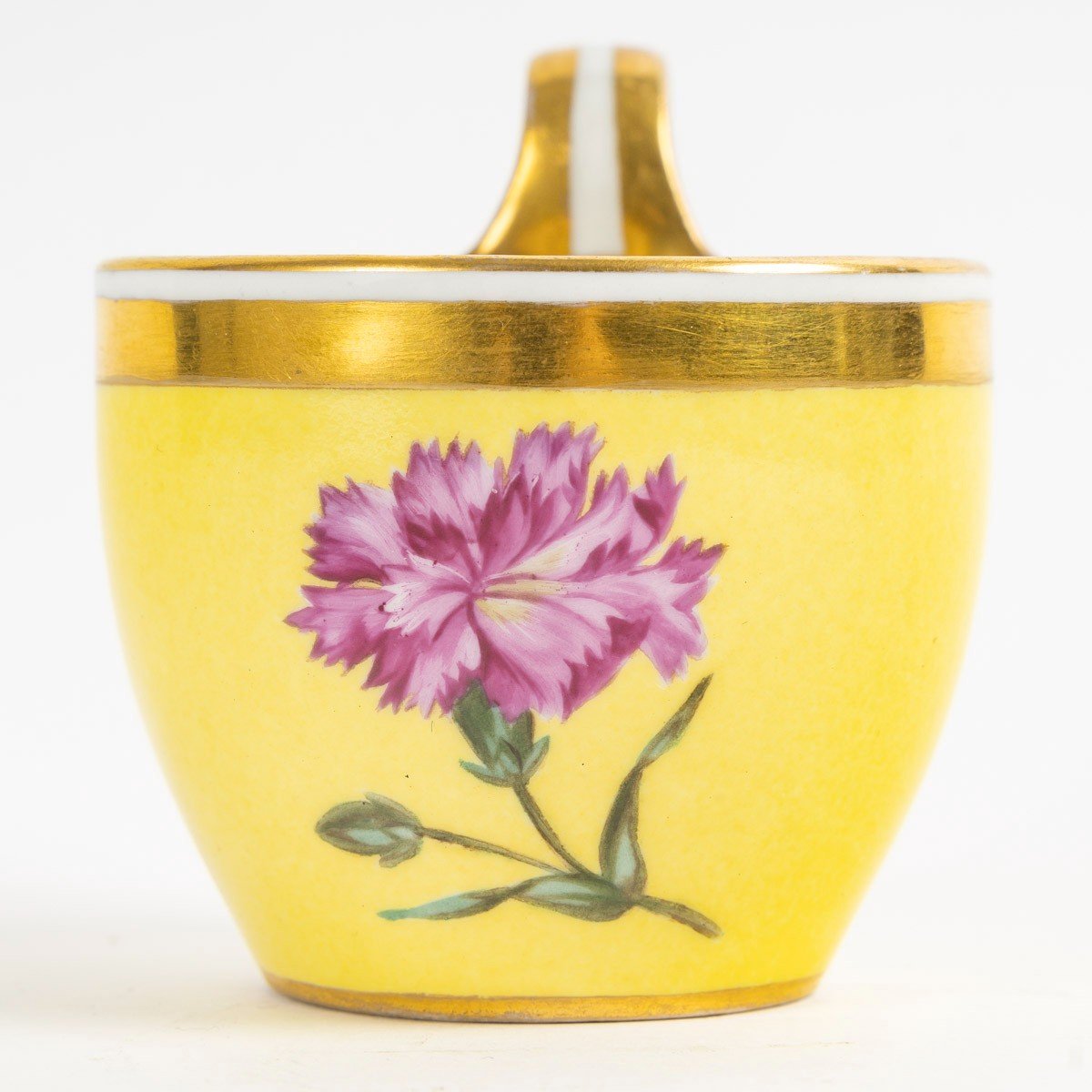 VIENNE : tasse et sa soucoupe au langage des fleurs datée de 1824-photo-1