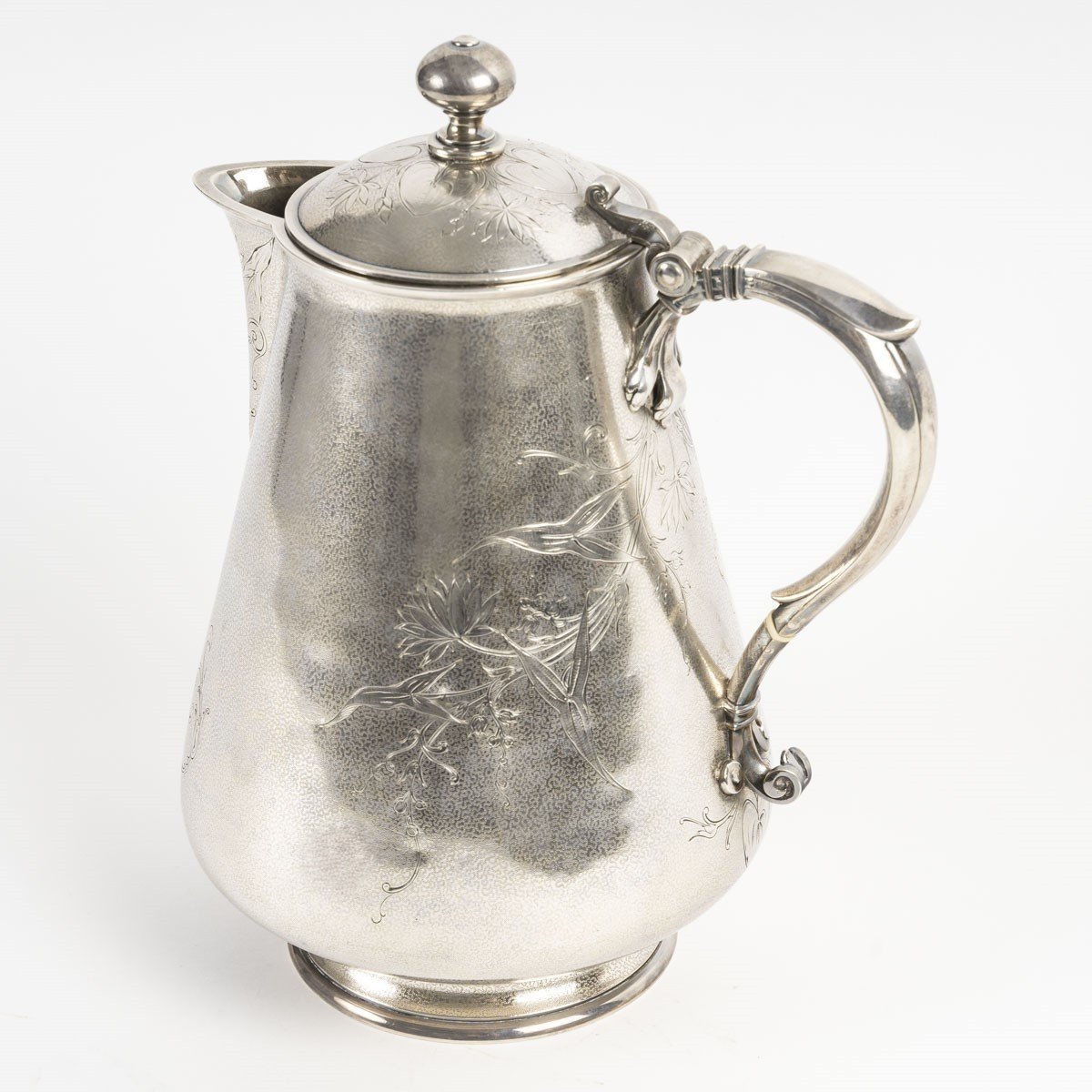 Fannière Frères Paris: Solid Silver Jug, Circa 1880-photo-2