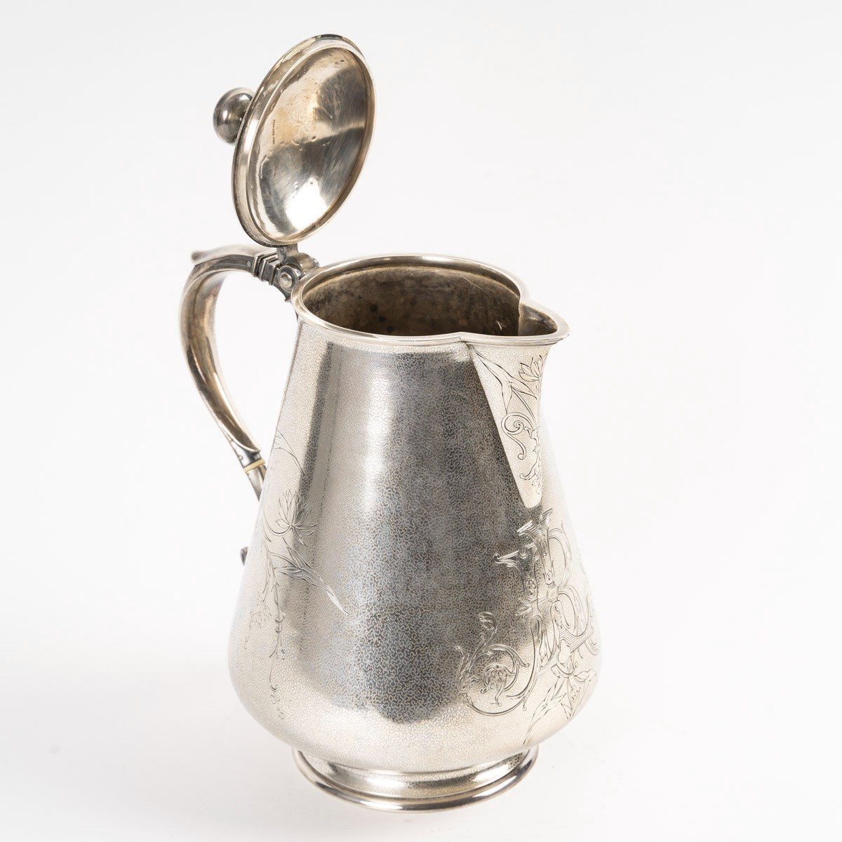 Fannière Frères Paris: Solid Silver Jug, Circa 1880-photo-1