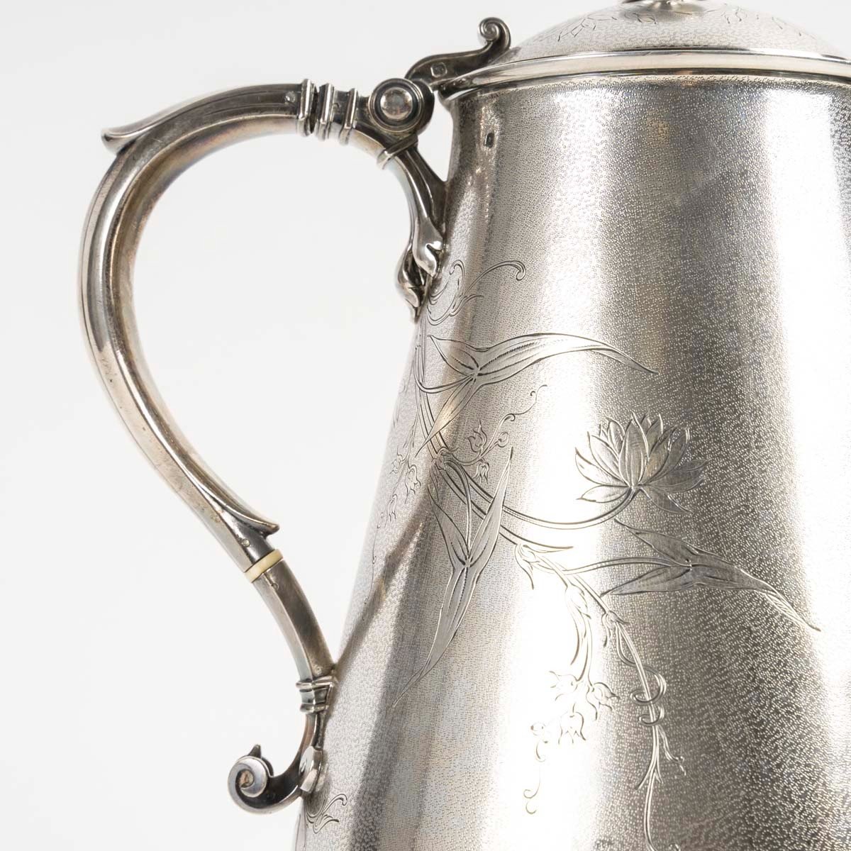 Fannière Frères Paris: Solid Silver Jug, Circa 1880-photo-3