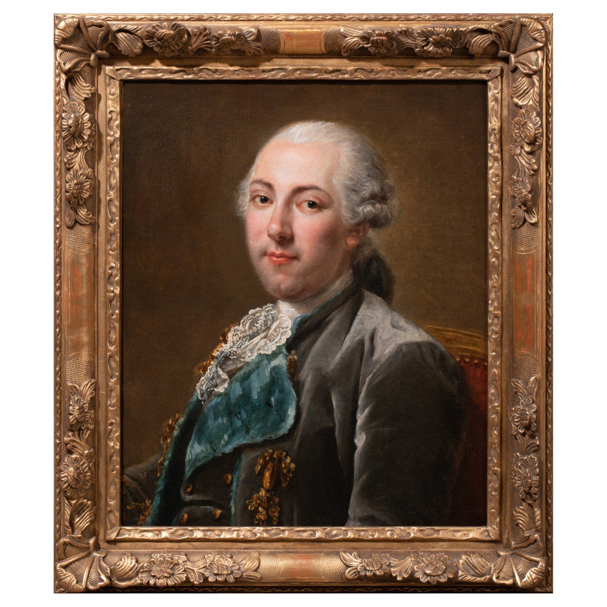 Extraordinaire portrait d’un aristocrate, époque XVIII siècle