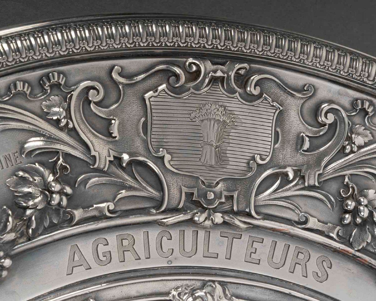 Christofle: Important Trophy ''to The Horticultural Society Of Orléans And Loiret, 1881''-photo-2