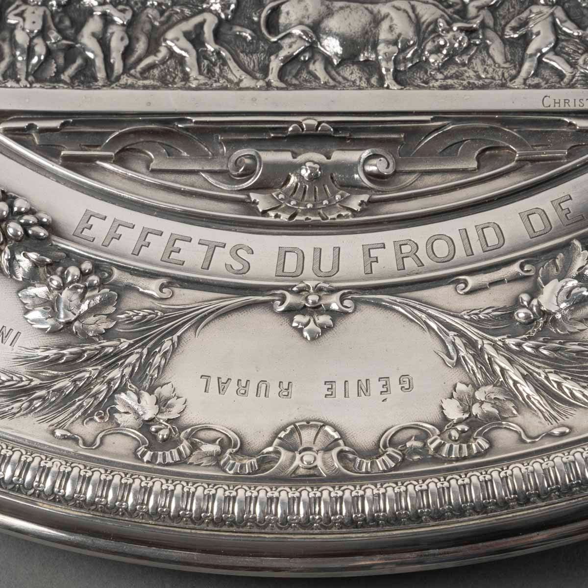 Christofle: Important Trophy ''to The Horticultural Society Of Orléans And Loiret, 1881''-photo-4