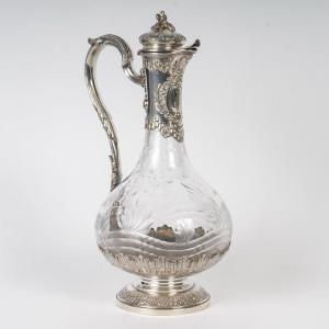 Boin-taburet In Paris And Baccarat: Exceptional Crystal And Solid Silver Ewer