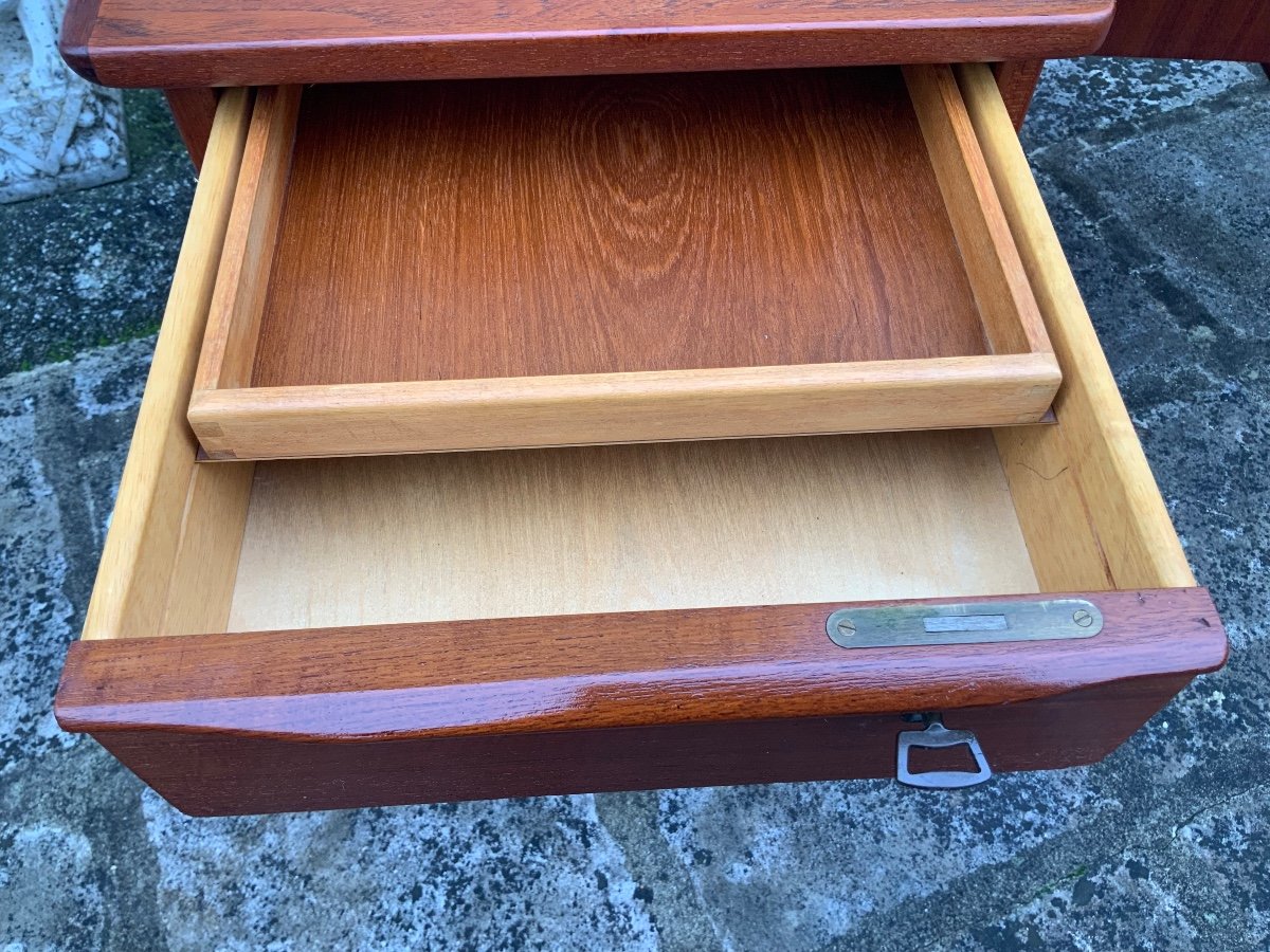 Boomerang Desk In Teak Dated 1964. Peter Lövig Nielsen Designer-photo-4