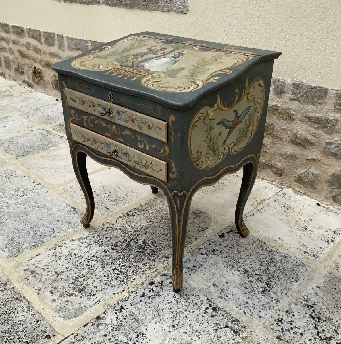 Bureau De Pente  Lxv, Estampillé Leroy Félix Maître En 1749