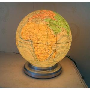 Lampe  Globe  Terrestre  Lumineux   Circa  1940-50