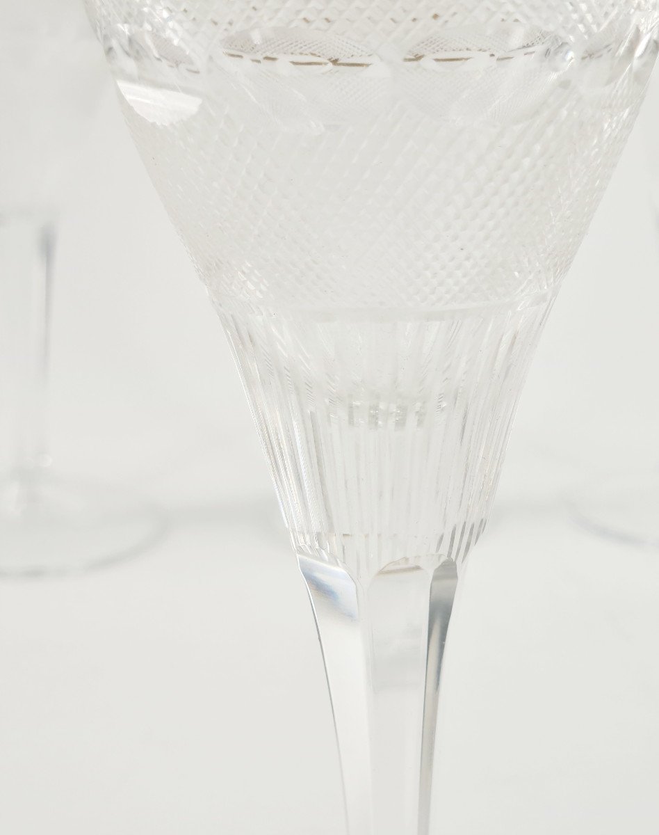 Exceptionnel Service De Verres En Cristal, Moser, Modèle Splendid, 48 Verres, 1 carafe-photo-3