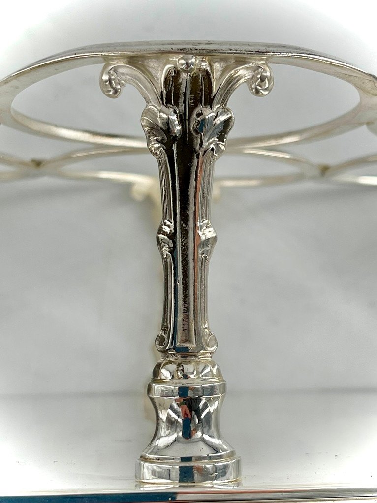 Silver-plated Metal Bottle Holder, Goldsmith Christofle, Late 19th Century.-photo-2