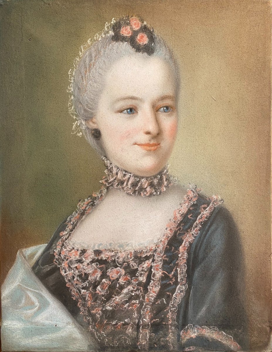 Portrait d'Une élégante En Pastel, XVIIIe Siècle