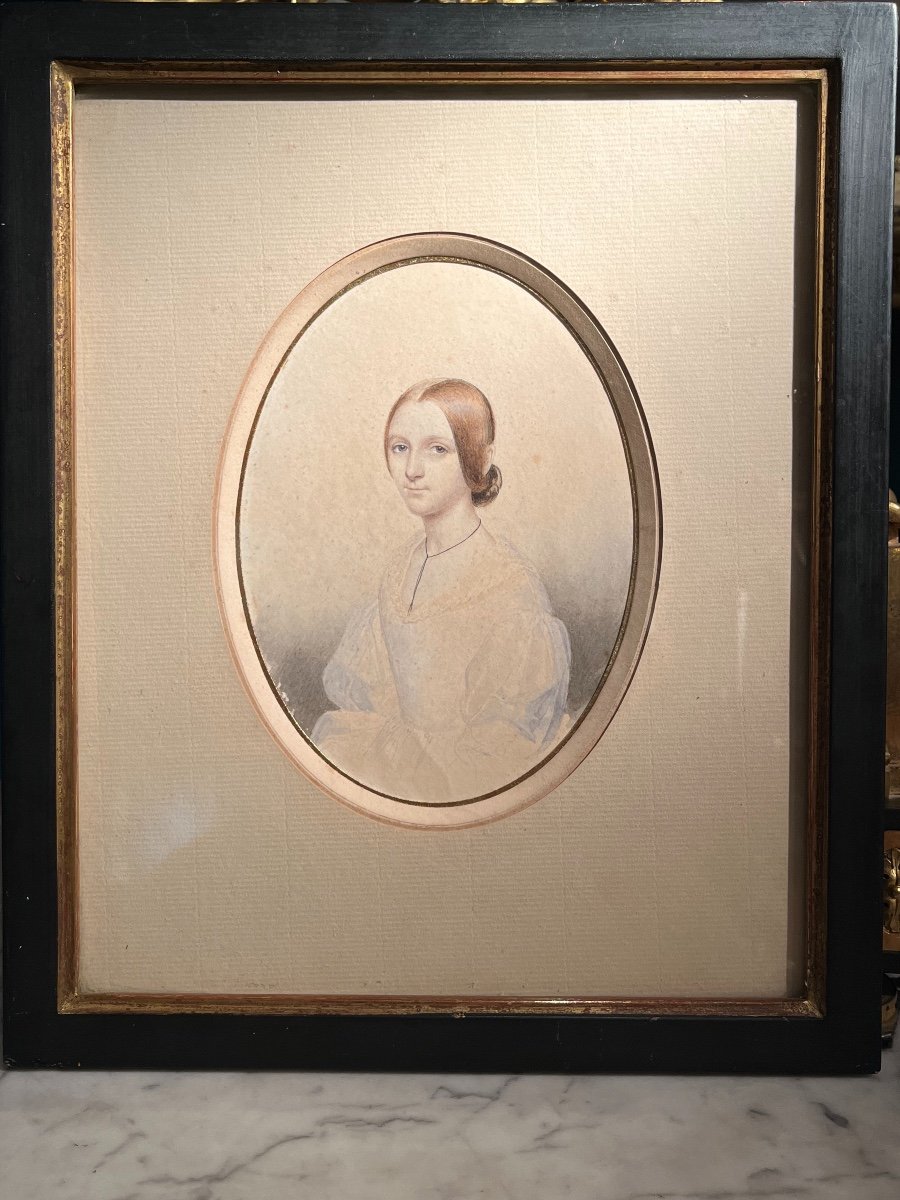 Portrait Of Valentine De Talleyrand-périgord (1830-1913), French School 1840-photo-6
