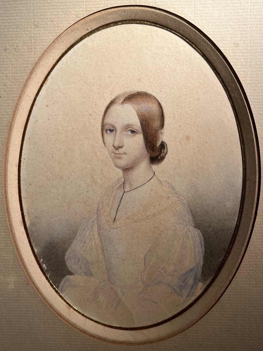 Portrait Of Valentine De Talleyrand-périgord (1830-1913), French School 1840