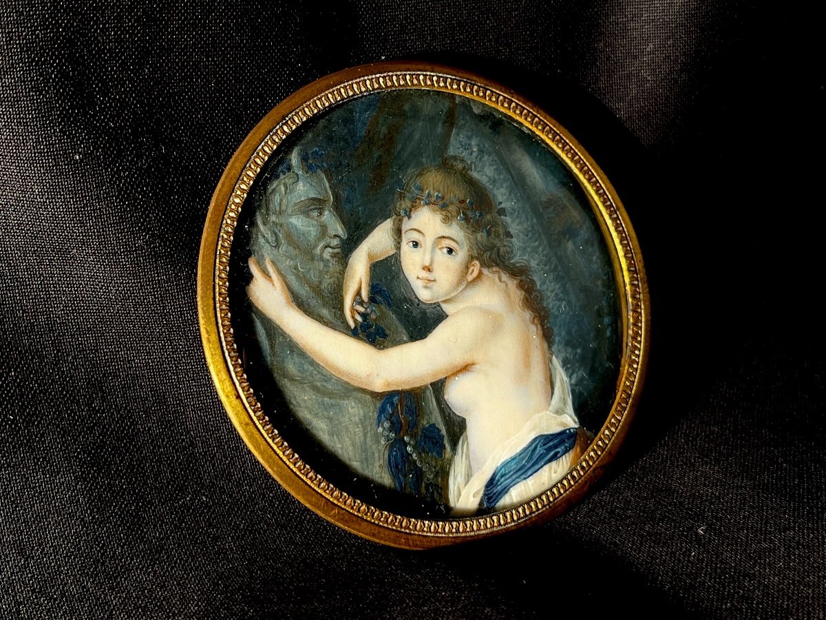 Offering To Priapus, Miniature From The Neoclassical Period, Circle Of Angelika Kauffmann