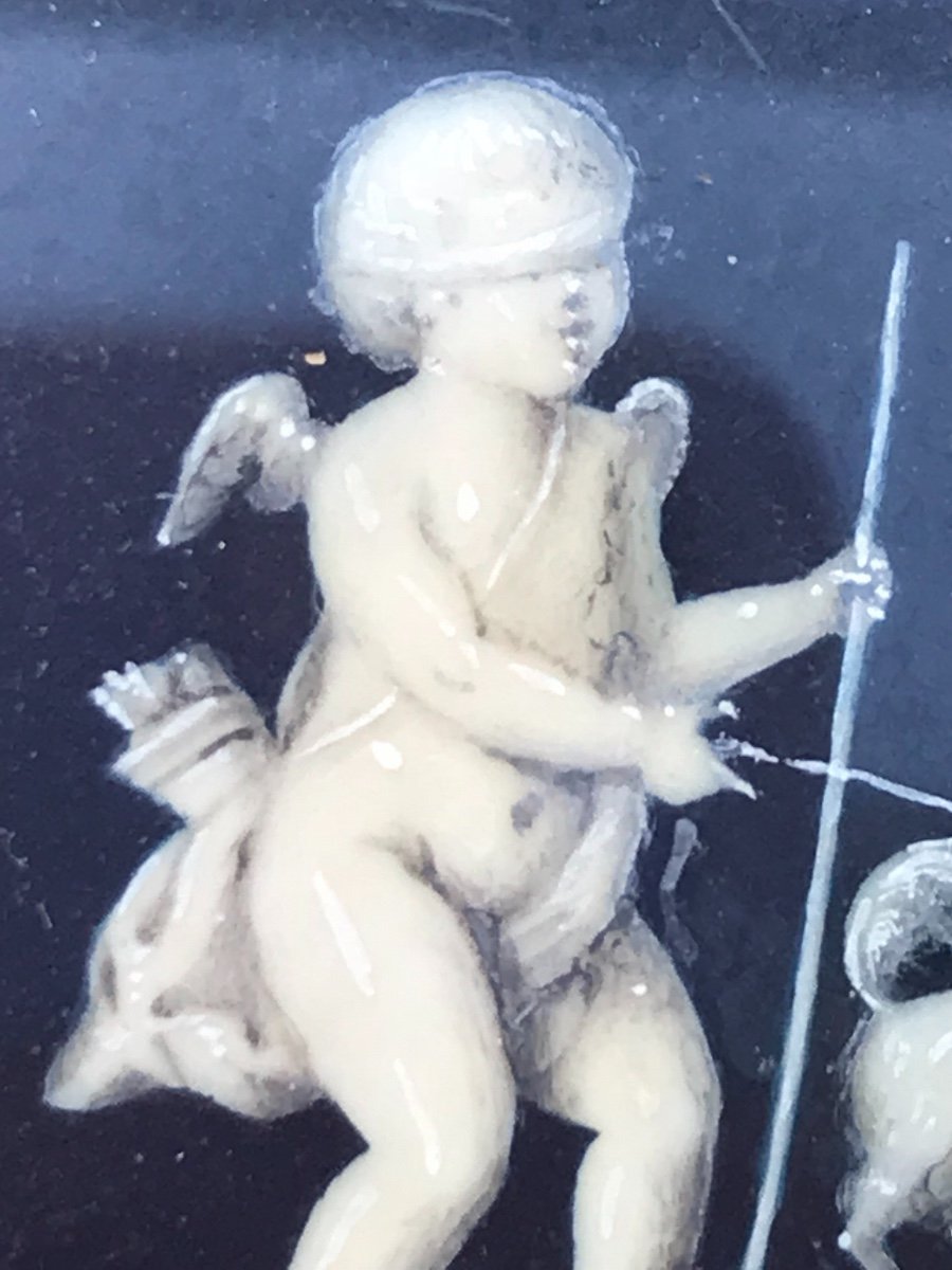 Miniature En Grisaille : Allégorie De l'Amour Par Jacques Joseph De Gault (c.1738-c.1812) -photo-3