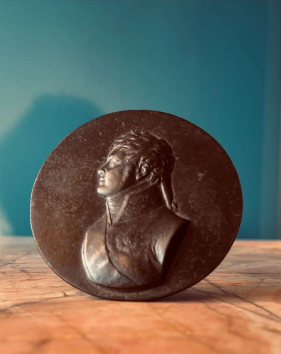 Medallion With A Profile Portrait Of Emperor Alexander I Of Russia In Bas-relief